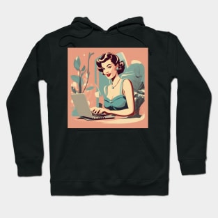 Retro Work Macbook Vintage Art Pin Up Girl Hoodie